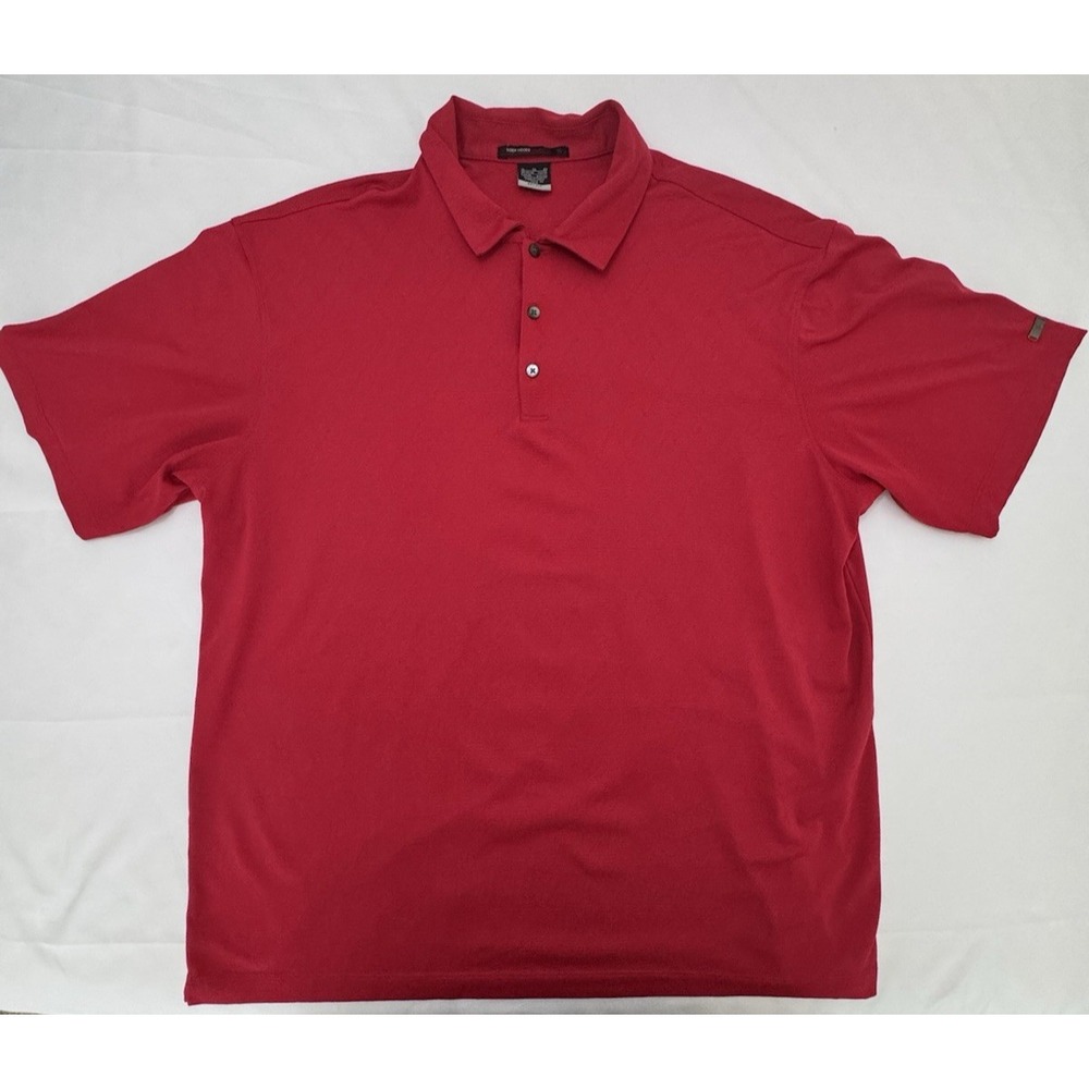 Tiger Woods Collection Nike Golf Polo Shirt Mens XL Red/Red Argyle Pattern